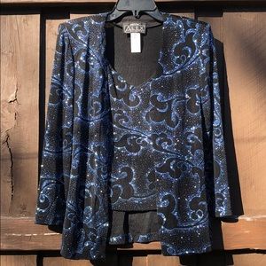 Vintage Petite Alex Evening Black Twin Set